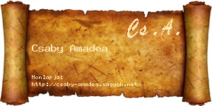 Csaby Amadea névjegykártya