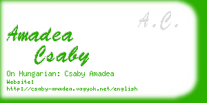 amadea csaby business card